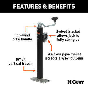 Product of Curt 28323 Trailer Tongue Jack
