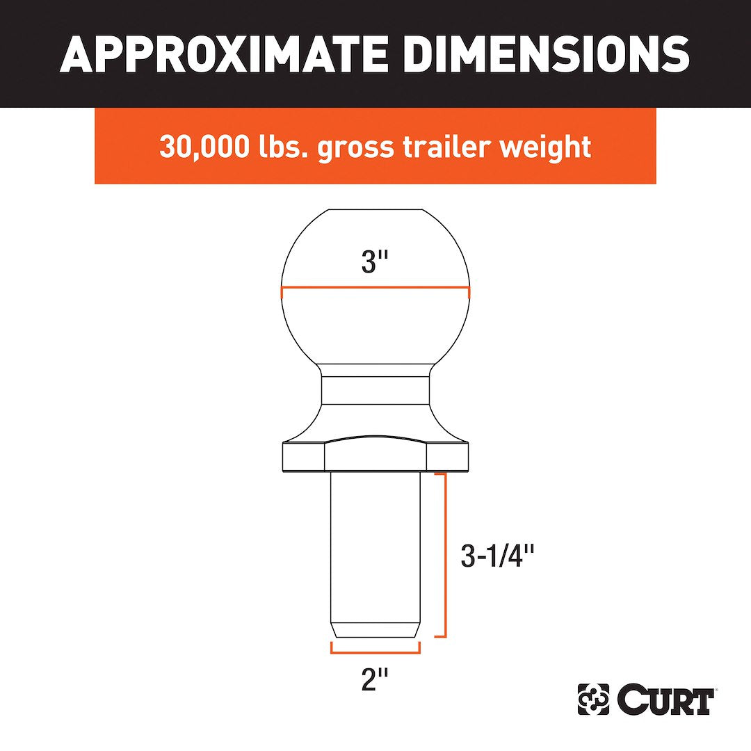 Product of Curt 40089 Gooseneck Trailer Hitch Ball