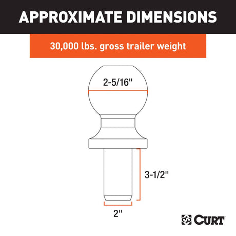 Product of Curt 40088 Trailer Hitch Ball
