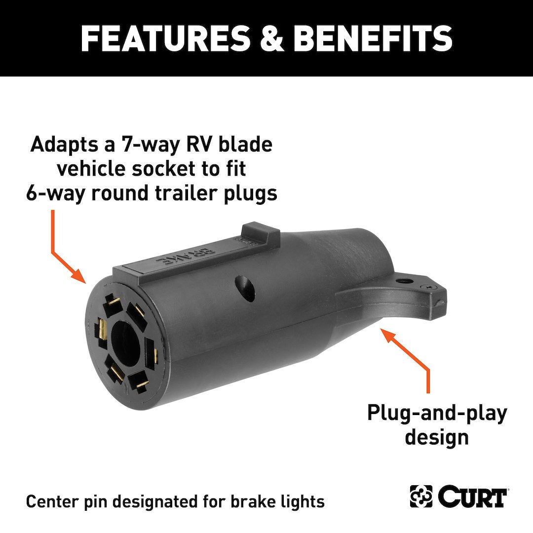 Product of Curt 57660 Trailer Wiring Connector Adapter