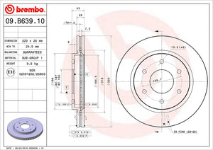 Product of Brembo 09b63910c02 Brake Rotor