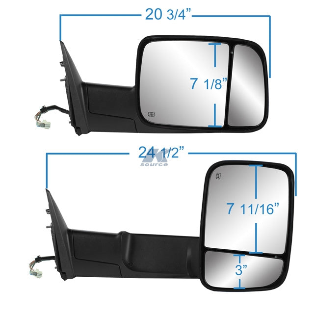 Product of K-Source 60199c Exterior Towing Mirror