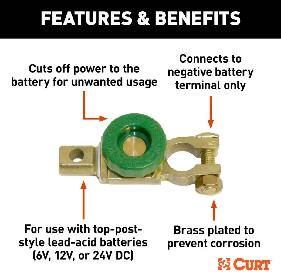 Product of Curt 52216 Battery Disconnect Switch