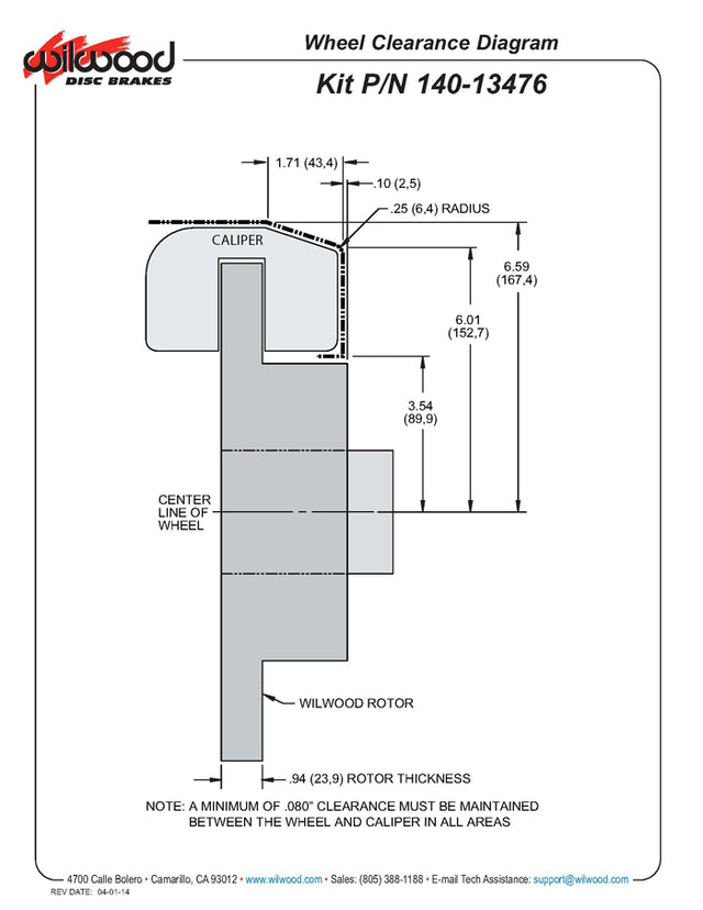 Product of Wilwood Brakes 140-13476 Brake Kit