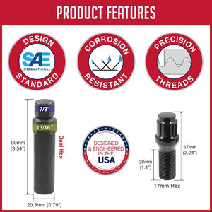 Product of Coyote Wheel Accessories 63k558-28blk Lug Nut