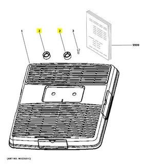 Product of Ge Appliances Wj12x25402 Air Conditioner Ceiling Assembly Control Knob