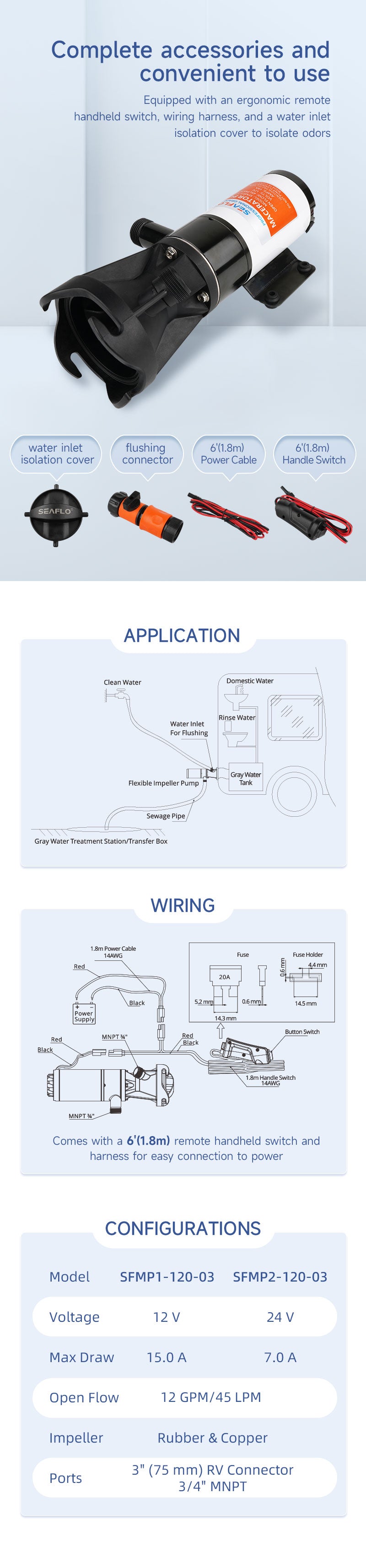 Product of Seaflo Sfmp1-120-03 Macerator Pump