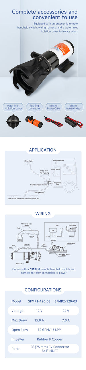 Product of Seaflo Sfmp1-120-03 Macerator Pump