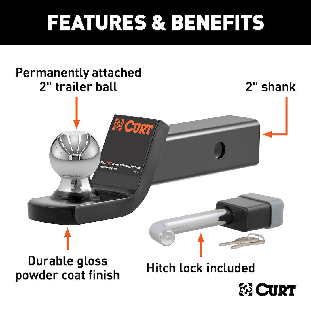 Product of Curt 45141 Trailer Hitch Ball Mount