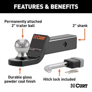 Product of Curt 45141 Trailer Hitch Ball Mount