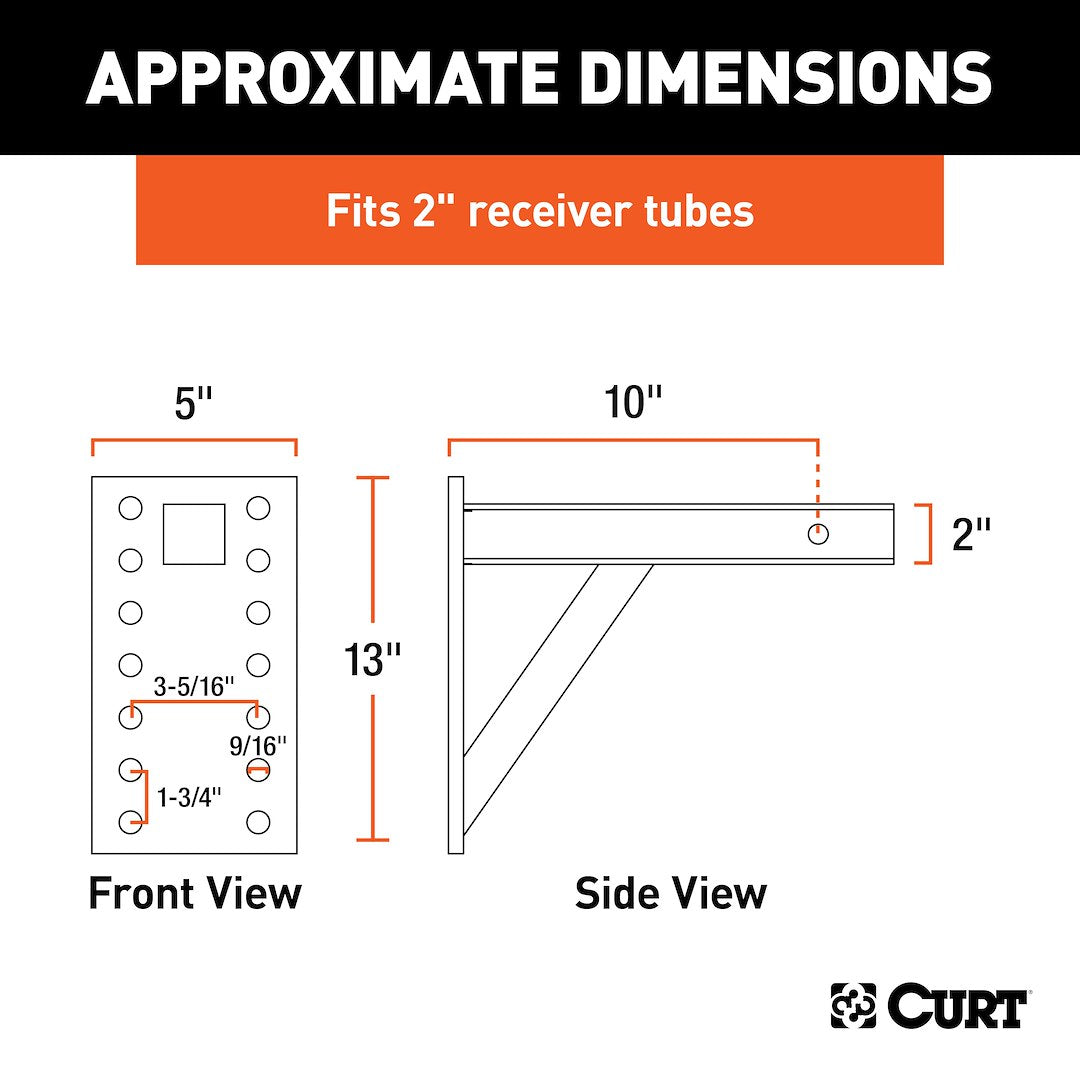 Product of Curt 48341 Pintle Hook Mounting Plate