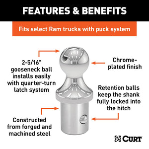 Product of Curt 60601 Gooseneck Trailer Hitch Ball