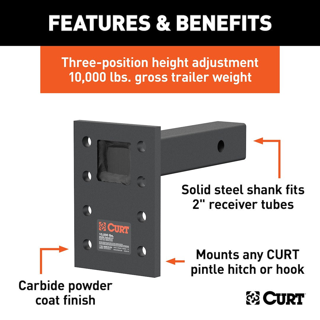 Product of Curt 48324 Pintle Hook Mounting Plate