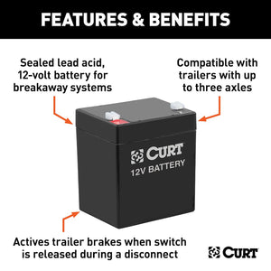 Product of Curt 52023 Trailer Breakaway System Battery