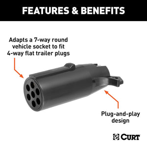 Product of Curt 57041 Trailer Wiring Connector Adapter
