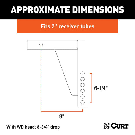 Product of Curt 17124 Weight Distribution Hitch Shank
