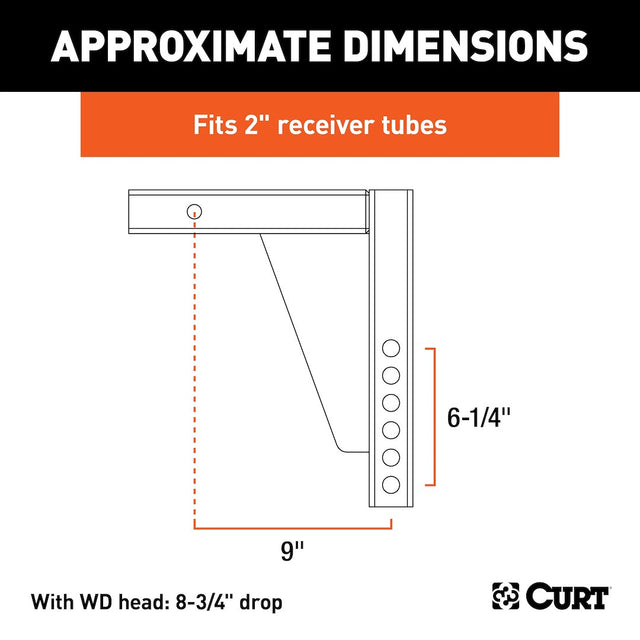 Product of Curt 17124 Weight Distribution Hitch Shank