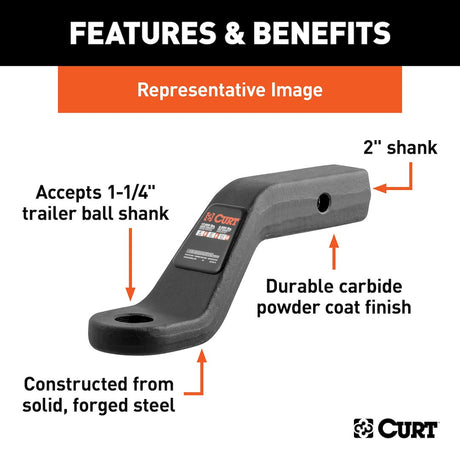 Product of Curt 45340 Trailer Hitch Ball Mount