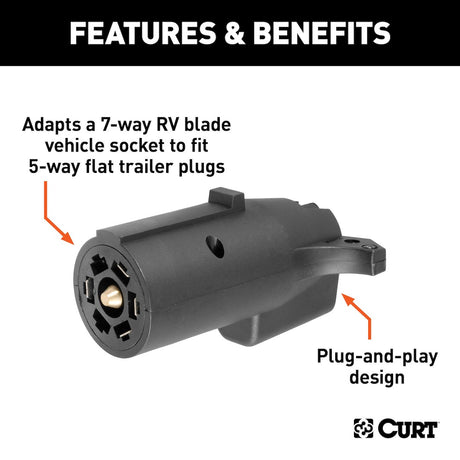 Product of Curt 57250 Trailer Wiring Connector Adapter