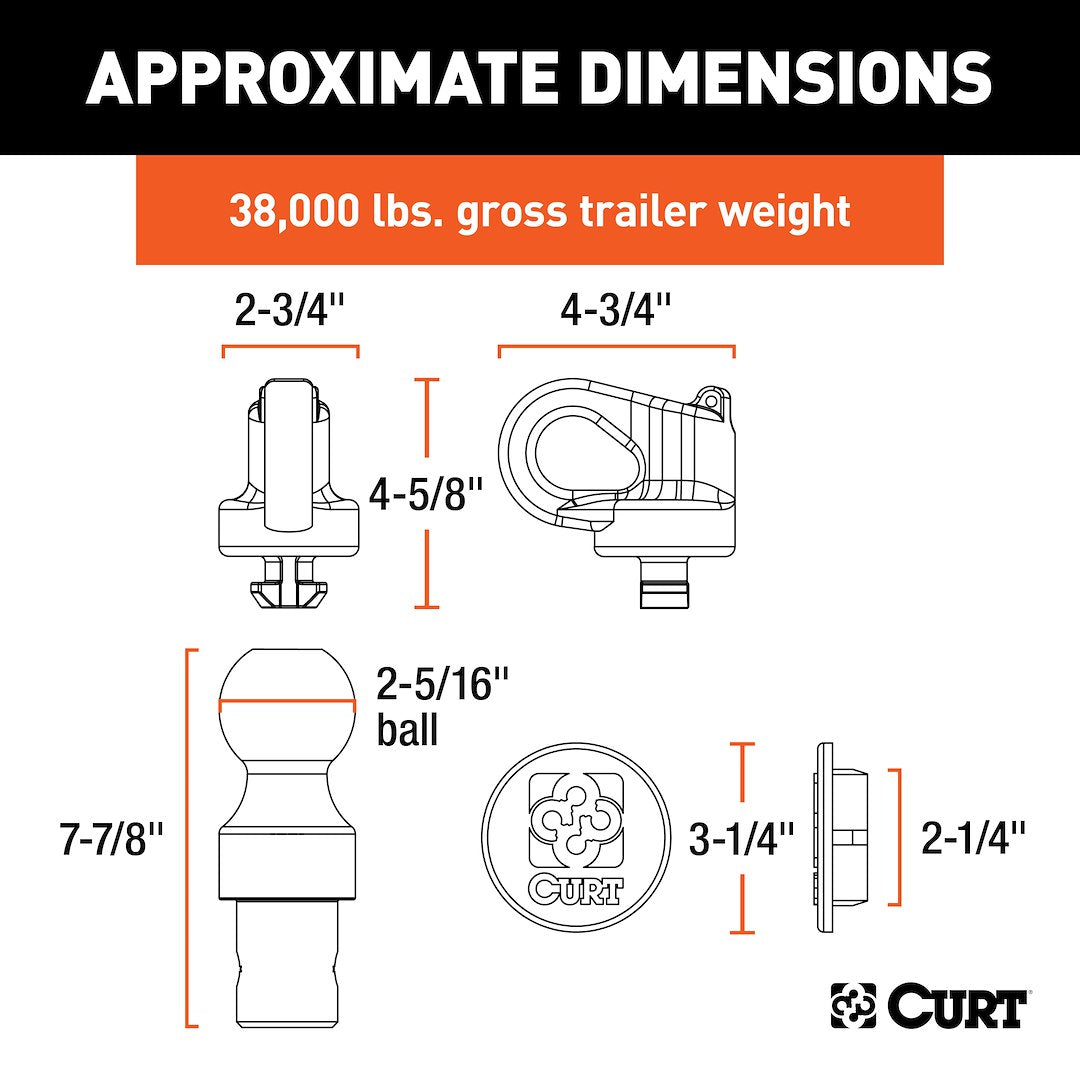 Product of Curt 60639 Gooseneck Trailer Hitch Ball