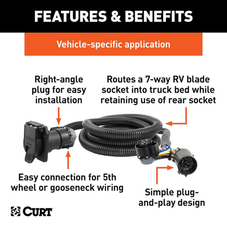 Product of Curt 56070 Trailer Wiring Connector Extension