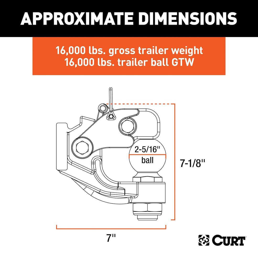 Product of Curt 48200 Pintle Hook