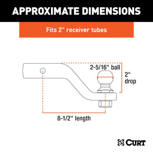 Product of Curt 45331 Trailer Hitch Ball Mount