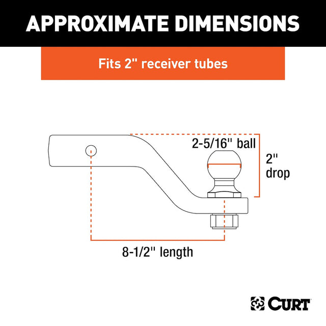 Product of Curt 45331 Trailer Hitch Ball Mount