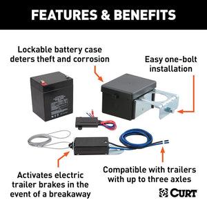 Product of Curt 52028 Trailer Breakaway System Kit
