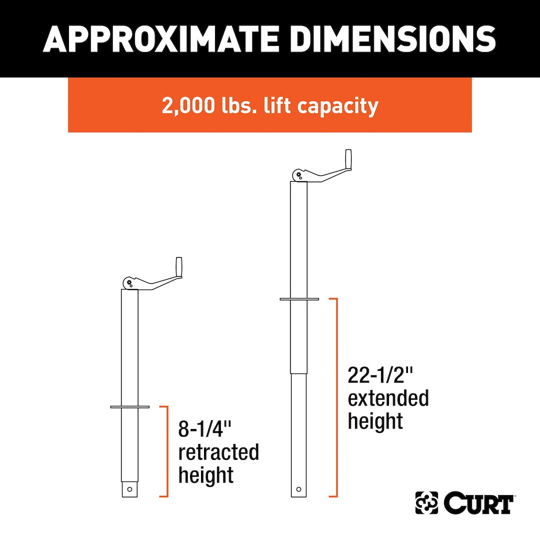Product of Curt 28200 Trailer Tongue Jack