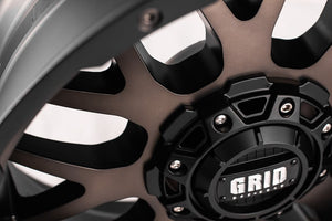 Product of Grid Wheels 20x9 Black With Metallic Dust Face Wheel - 6x5.50 Bolt Pattern 