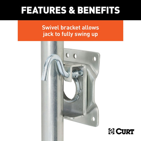 Product of CURT 28115 1500 Pound Manual Trailer Tongue Jack 