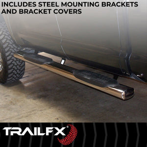 Product of TrailFX A8243S TFX 6" Oval Straight Side Bars Nerf Bar With Surface Steps 