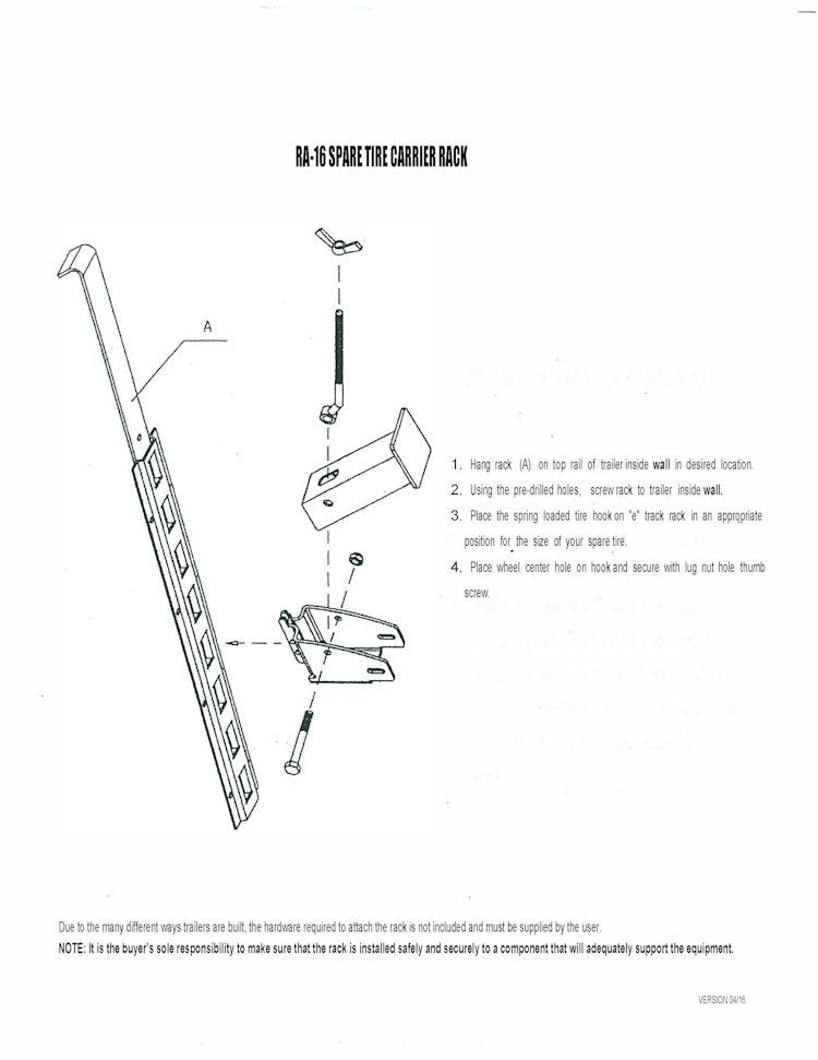 Product of Rack-Em Ra-16 Spare Tire Carrier