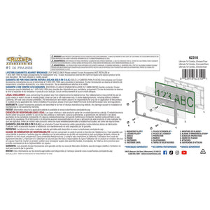 Cruiser 62310 License Plate Frame||62310_P03-Ultimate-Tuf-Combo_Chrome_Clear-Backpack.Jpg||88||c3462310||1254830