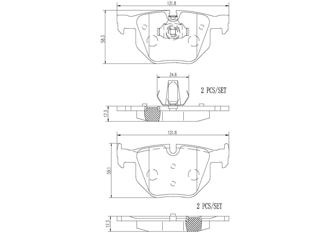 Product of Brembo P06056N Brake Pad - Set Of 4 