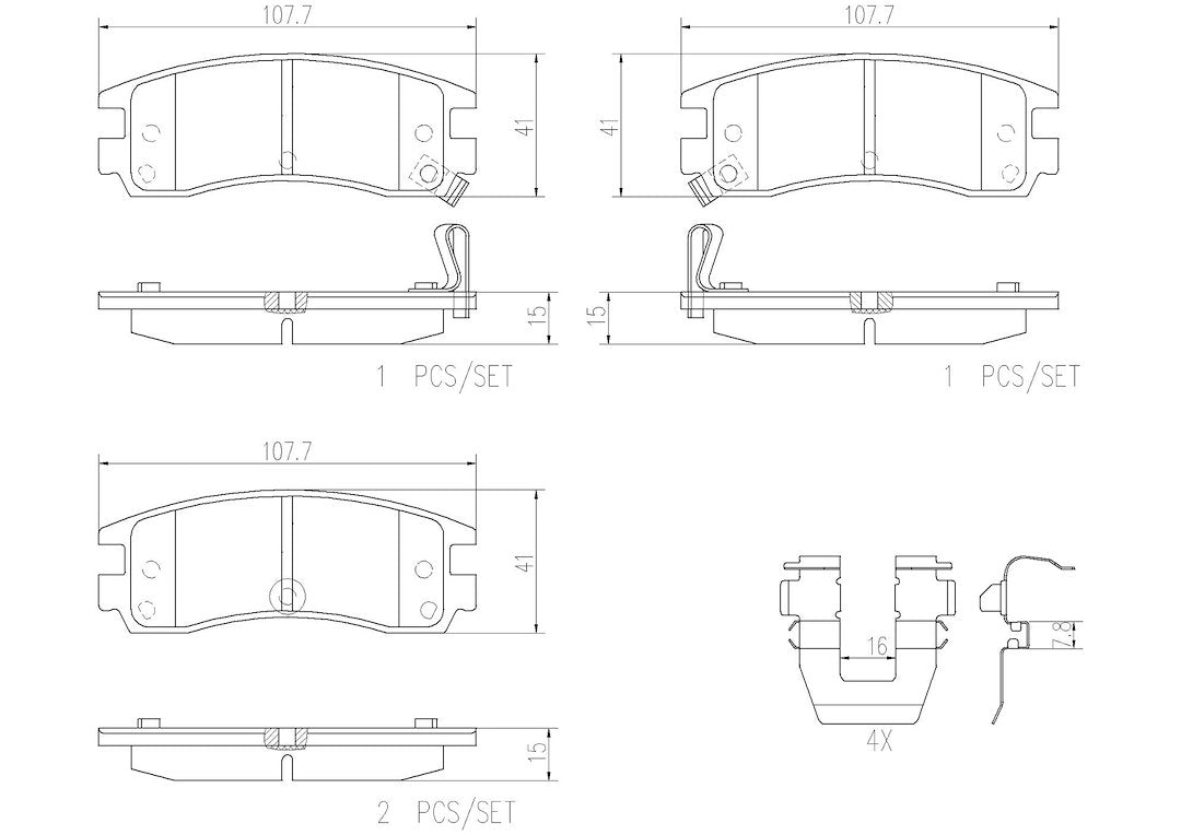 Product of Brembo P59027N Brake Pad - Set Of 4 