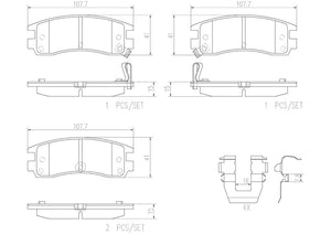 Product of Brembo P59027N Brake Pad - Set Of 4 