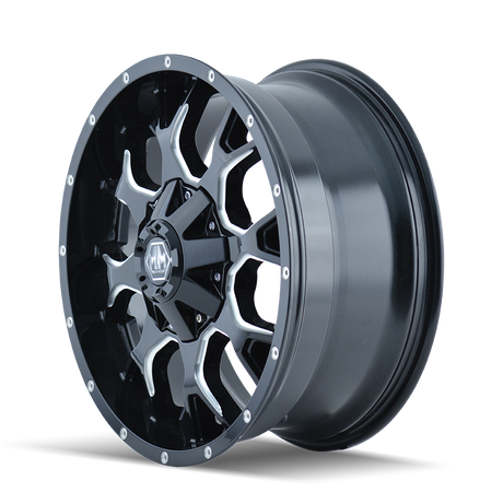 Product of Mayhem Wheels 17x9 Black With Natural Accents Wheel - 6x5.31 Bolt Pattern 