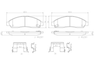 Product of Brembo P34005N Brake Pad - Set Of 4 