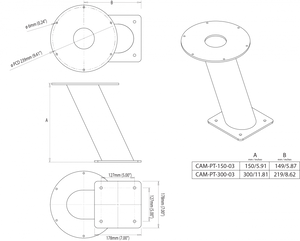 Product of Scanstrut Cam-Pt-150-03 Surveillance System Camera Mount