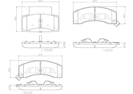 Brembo P59061n Brake Pad||p59061n_R.Jpg||86||brmp59061n||2091744