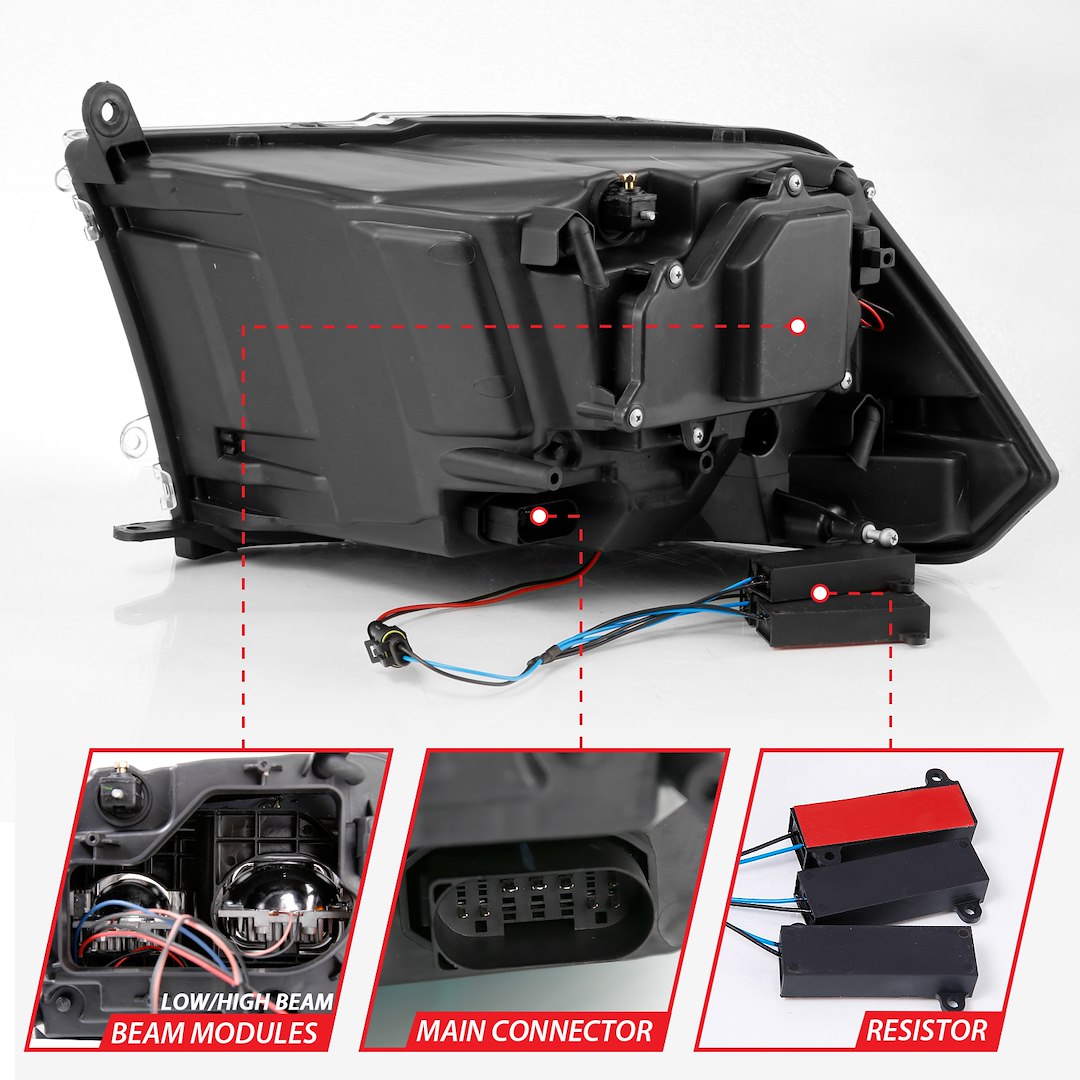 Product of ANZO USA 111464 Projector Beam Headlight Assembly - LED - Set Of 2 