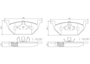 Product of Brembo P85041N Brake Pad - Set Of 4 