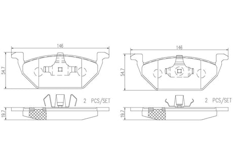 Product of Brembo P85041N Brake Pad - Set Of 4 