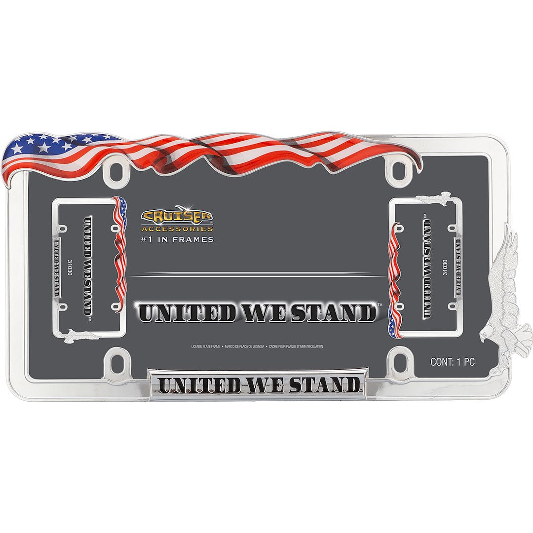 Cruiser 31030 License Plate Frame||31030_P01-United_We_Stand_Chrome-Inpack.Jpg||86||c3431030||1185644