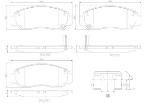 Product of Brembo P28034N Brake Pad - Set Of 4 