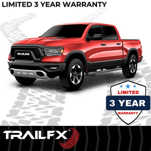 Product of TrailFX 2940413053 TFX 4" Oval Tube Side Steps Nerf Bar With Surface Steps 