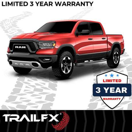 Product of TrailFX 2940413053 TFX 4" Oval Tube Side Steps Nerf Bar With Surface Steps 