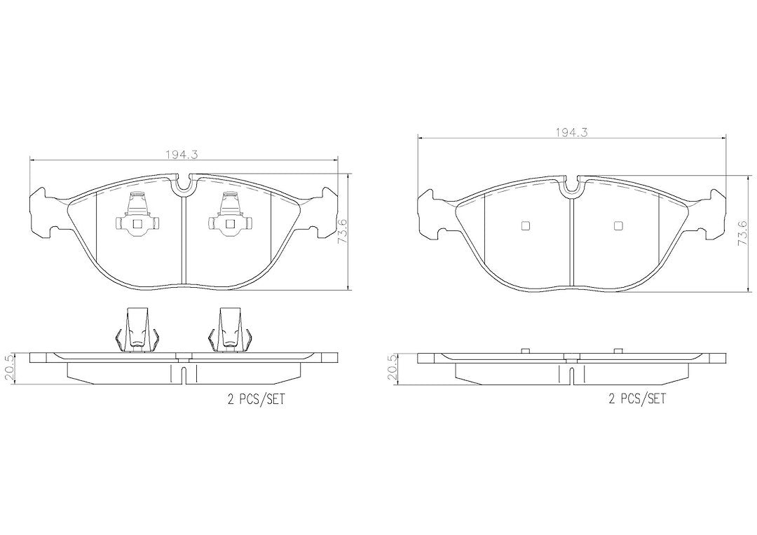 Product of Brembo P06019N Brake Pad - Set Of 4 